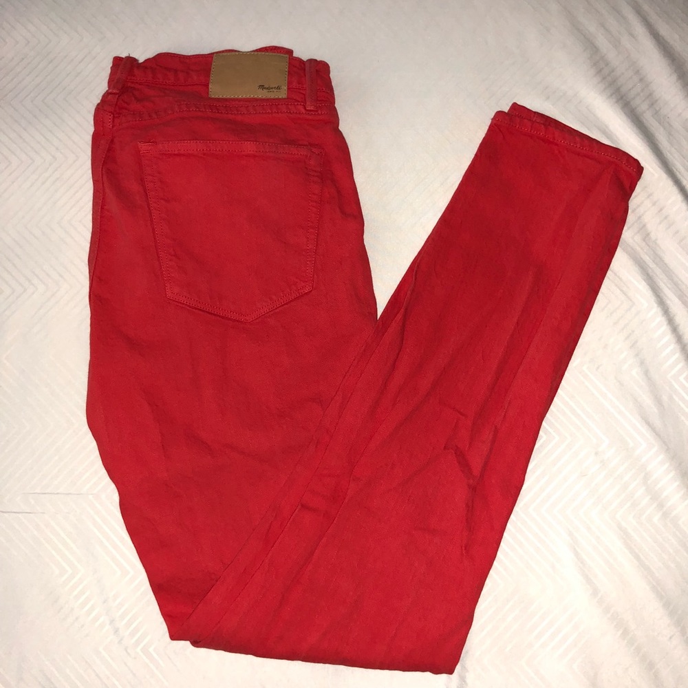 Madewell Red Skinny Jeans